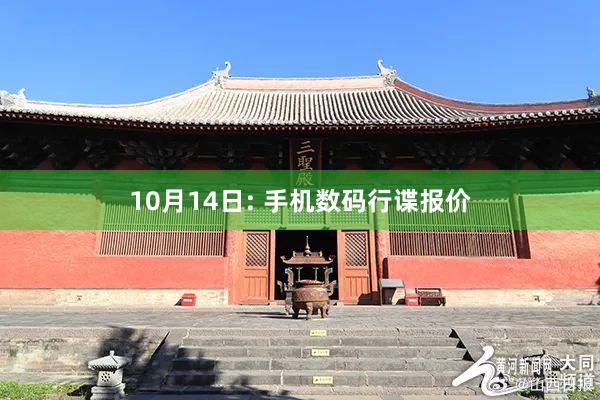10月14日: 手机数码行谍报价