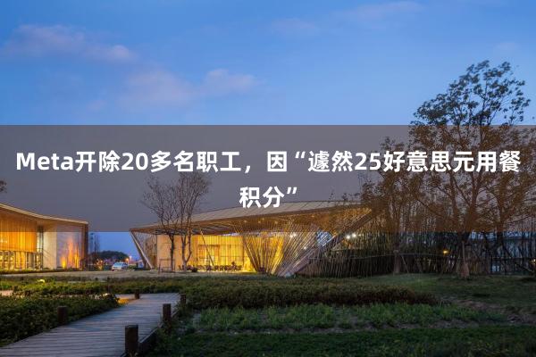Meta开除20多名职工，因“遽然25好意思元用餐积分”