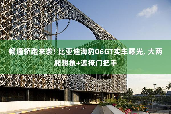畅通轿跑来袭! 比亚迪海豹06GT实车曝光, 大两厢想象+遮掩门把手