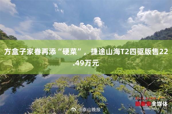 方盒子家眷再添“硬菜”，捷途山海T2四驱版售22.49万元